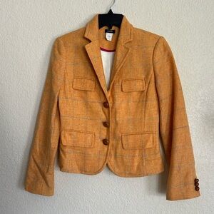 J.Crew Wool Orange and Yellow Tailored-jackets Sz 0